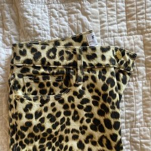 Frame high rise animal print jeans